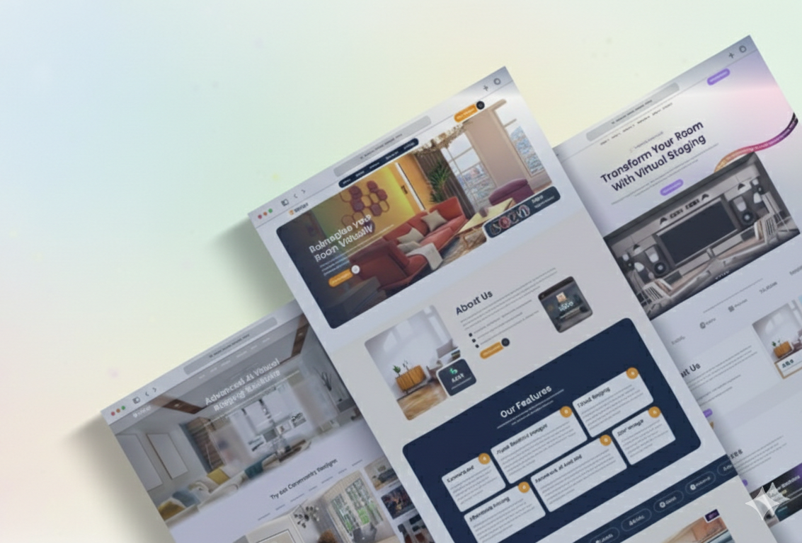VStage - AI Virtual Staging Solution HTML Template